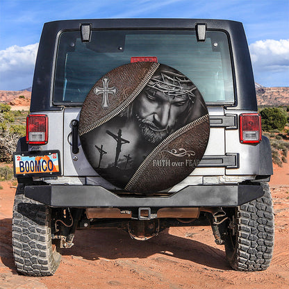 God Jesus Faith Of Fear Jeep Car Spare Tire Cover
