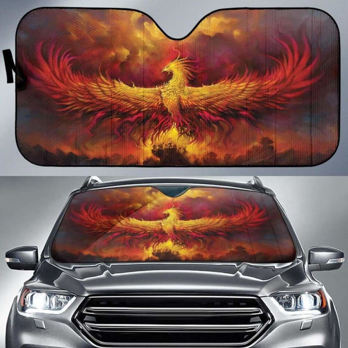 God Phoenix Car Auto Sun Shades Universal Fit 051312
