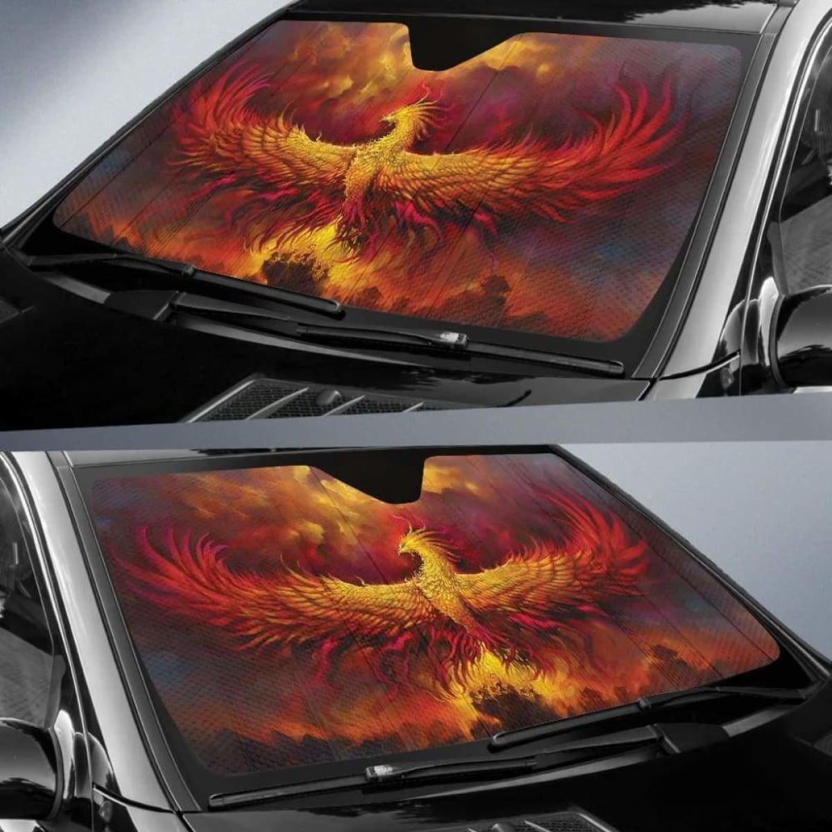 God Phoenix Car Auto Sun Shades Universal Fit 051312
