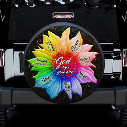 God Says You Are Jeep Car Spare Tire Cover