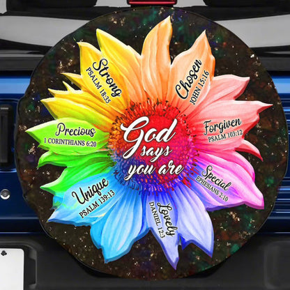 God Says You Are Jeep Car Spare Tire Cover