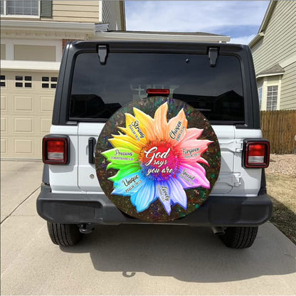 God Says You Are Jeep Car Spare Tire Cover