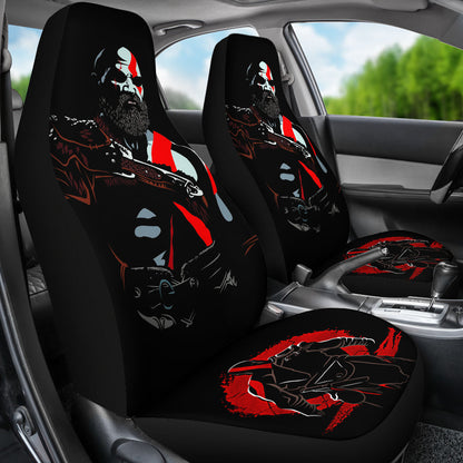 God of War Game Car Seat Covers God of War Car Accessories Ragnarok Sihouette Art Ci121702
