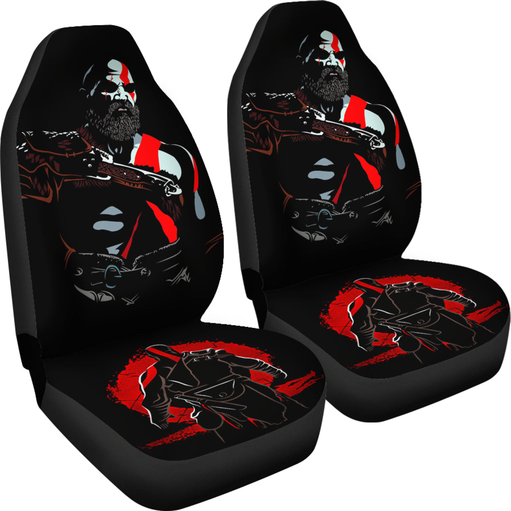 God of War Game Car Seat Covers God of War Car Accessories Ragnarok Sihouette Art Ci121702