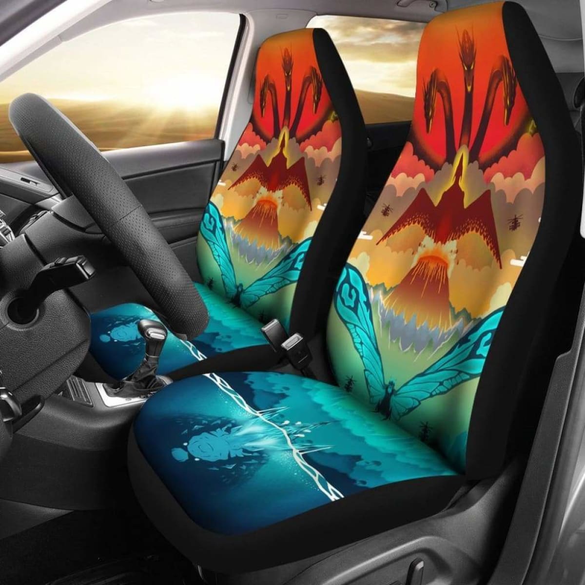 Godzilla 2019 Car Seat Covers Universal Fit 051012