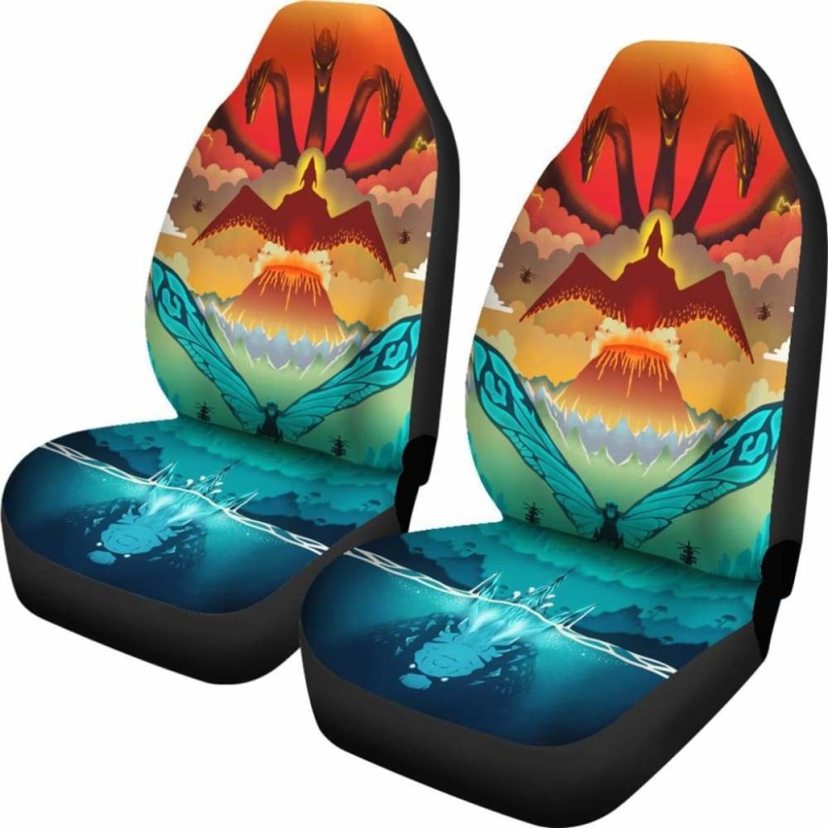 Godzilla 2019 Car Seat Covers Universal Fit 051012