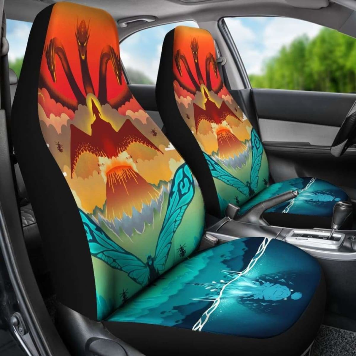 Godzilla 2019 Car Seat Covers Universal Fit 051012