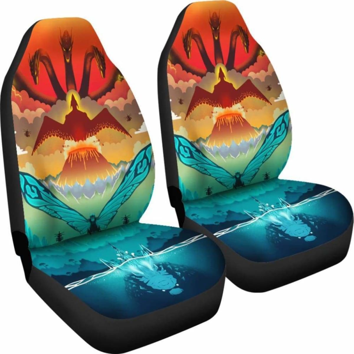 Godzilla 2019 Car Seat Covers Universal Fit 051012