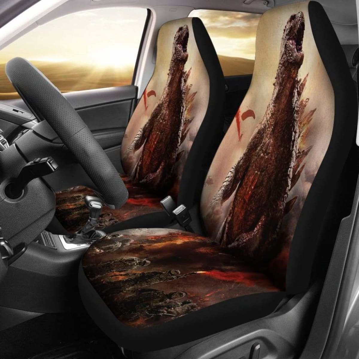 Godzilla 2019 Car Seat Covers 1 Universal Fit 051012