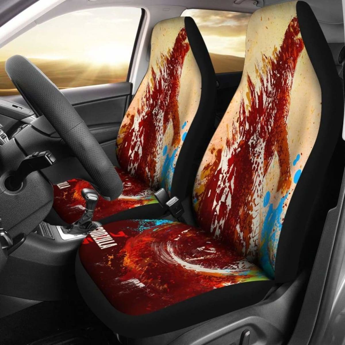 Godzilla Car Seat Covers Universal Fit 051012