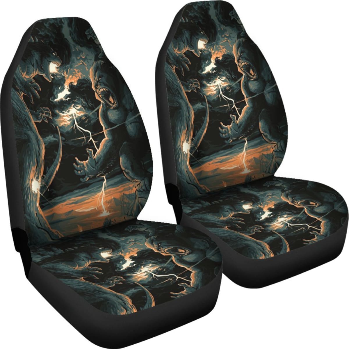 Godzilla Fight King Kong 2020 Seat Covers Amazing Best Gift Ideas 2020 Universal Fit 090505