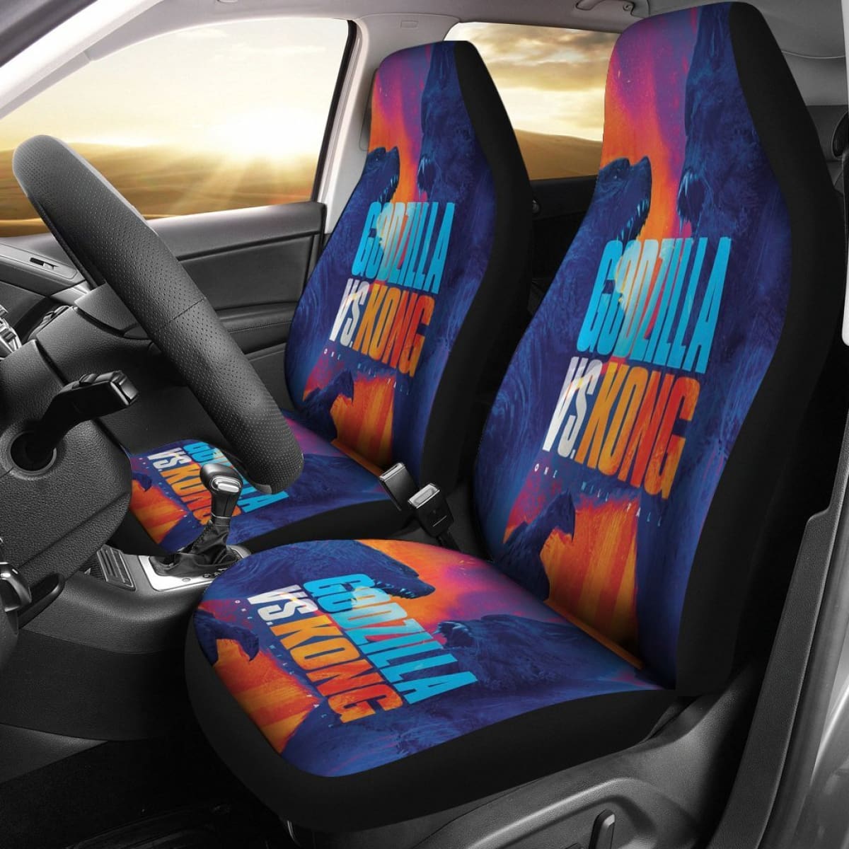 Godzilla King Kong 2020 Seat Covers Amazing Best Gift Ideas 2020 Universal Fit 090505