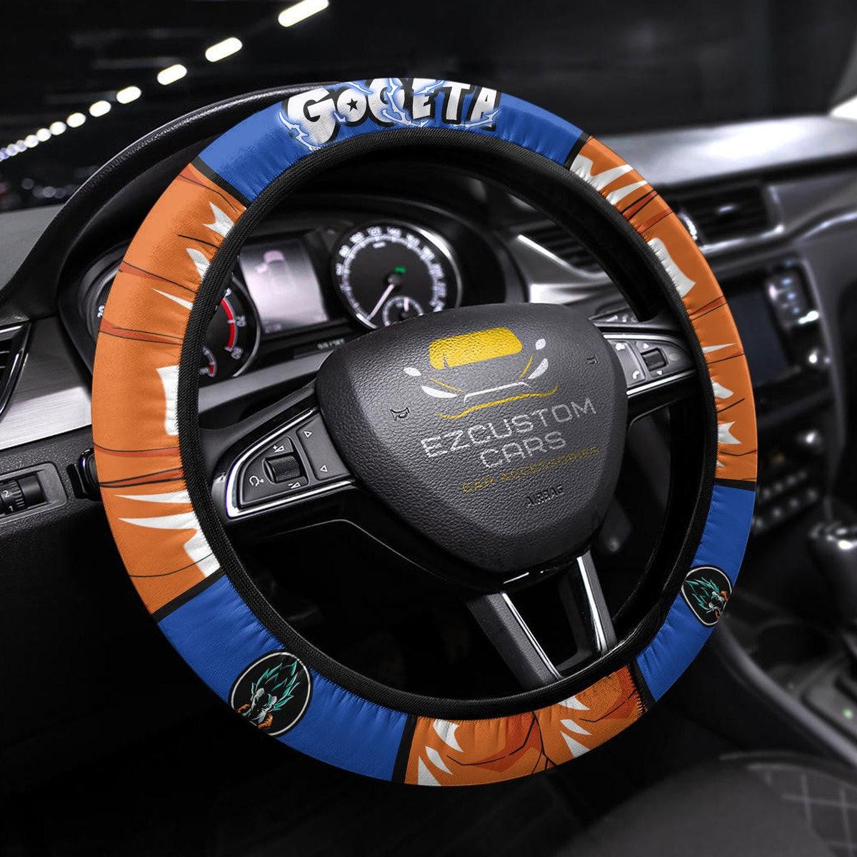 Gogeta Anime Steering Wheel Cover Custom Dragon Ball Anime Car Accessories
