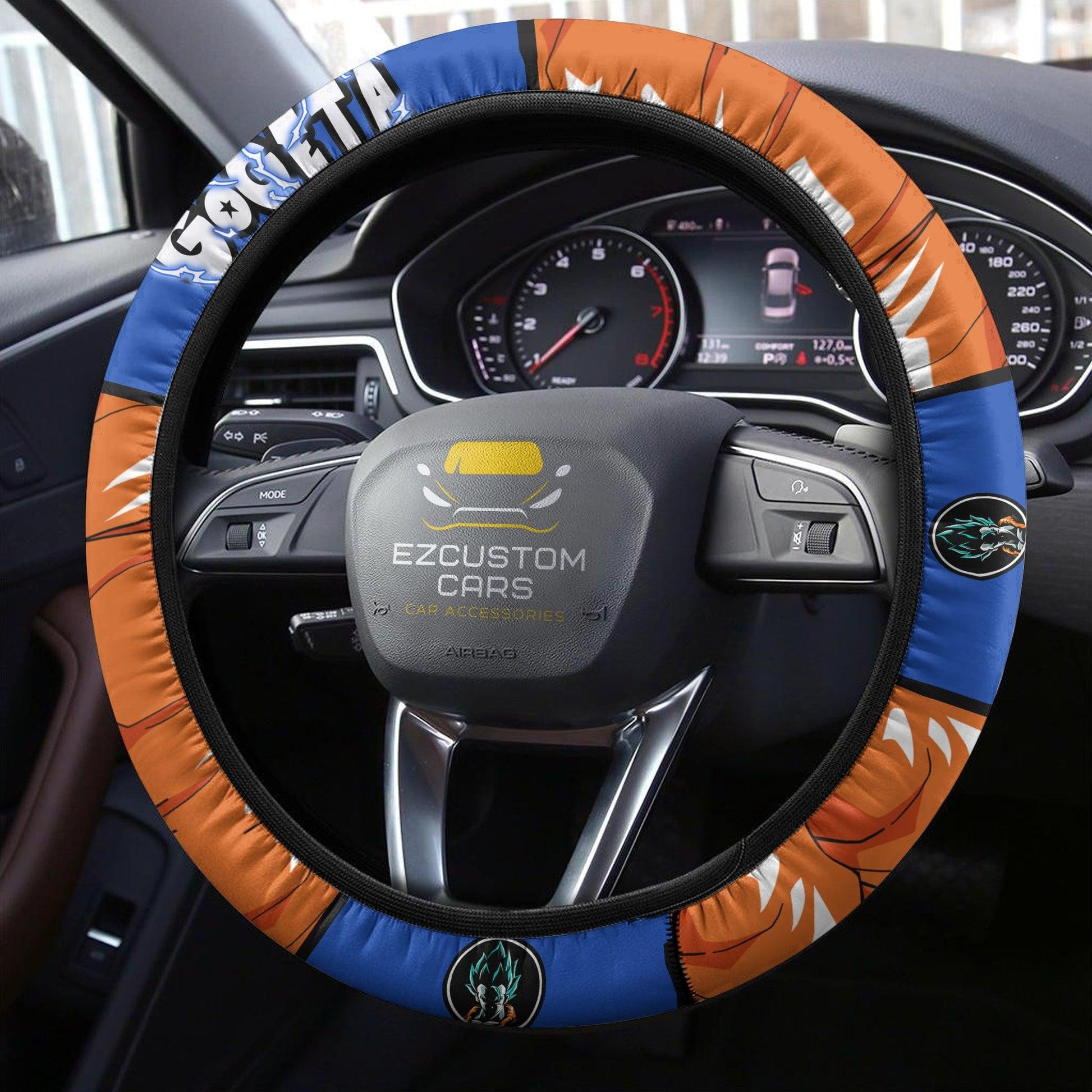 Gogeta Anime Steering Wheel Cover Custom Dragon Ball Anime Car Accessories