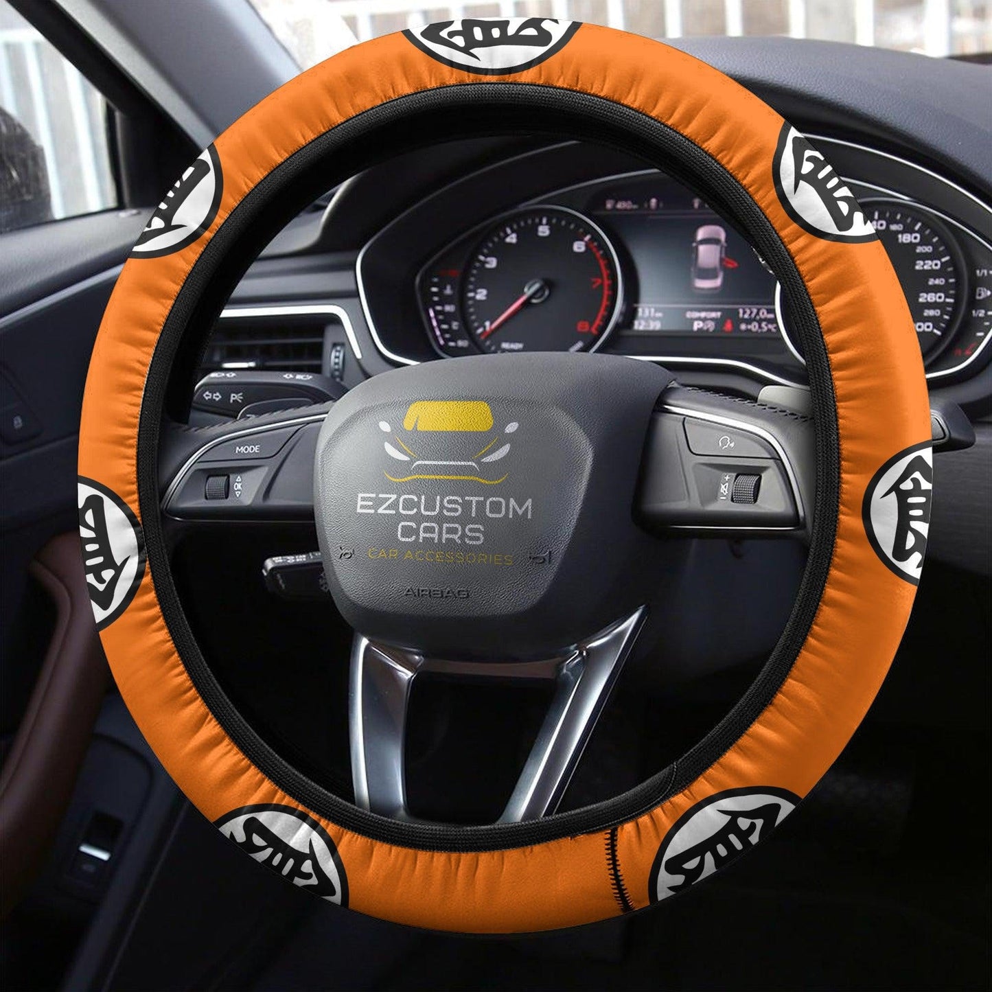 Gohan Kanji Anime Steering Wheel Cover Custom Dragon Ball Anime Car Accessories