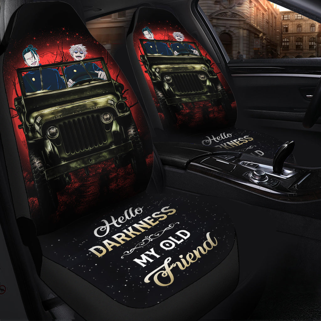 Gojo Geto Jujutsu Kaisen Ride Jeep Funny Anime Moonlight Halloween Car Seat Covers