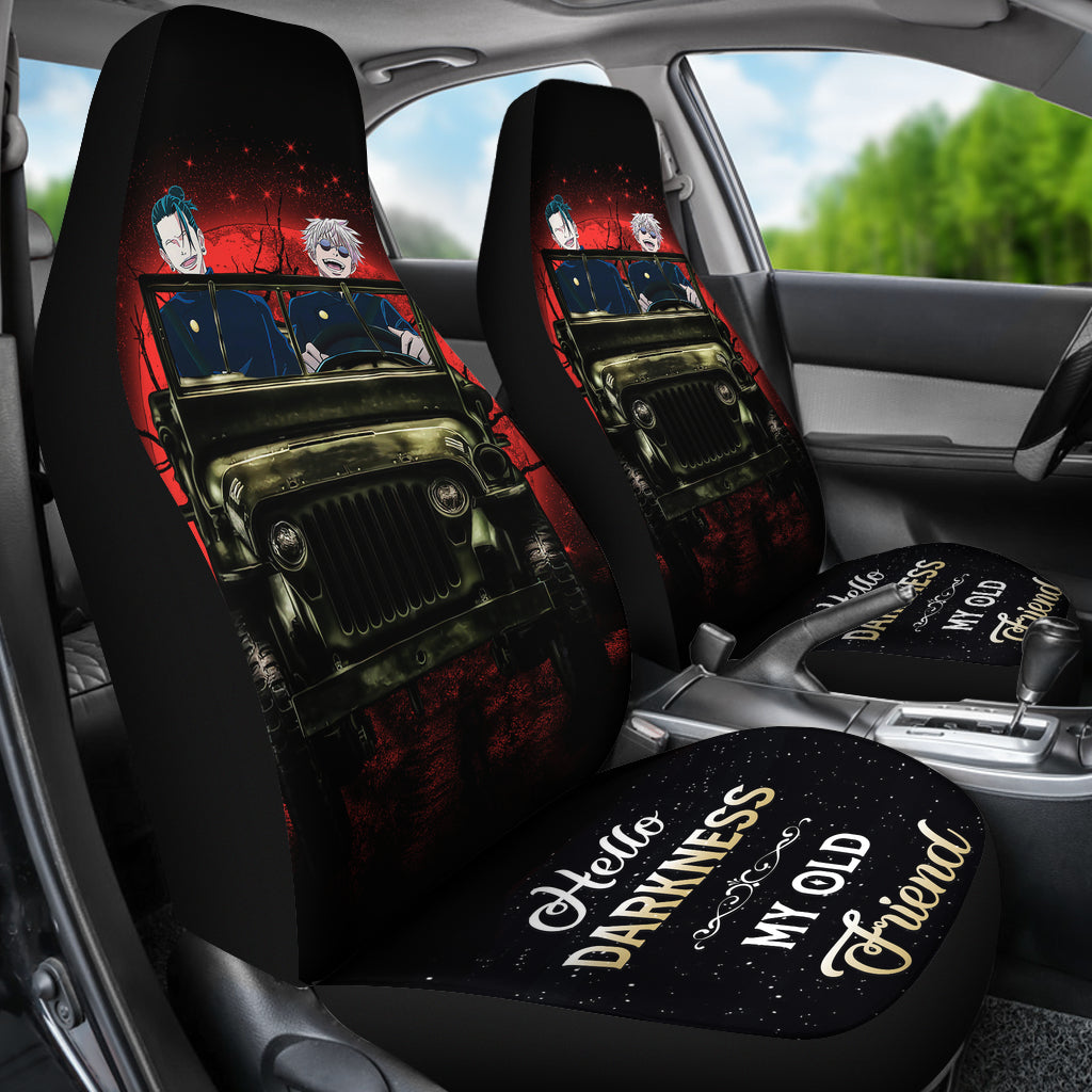 Gojo Geto Jujutsu Kaisen Ride Jeep Funny Anime Moonlight Halloween Car Seat Covers
