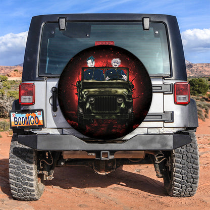 Gojo Geto Jujutsu Kaisen Ride Jeep Halloween Funny Anime Car Spare Tire Cover