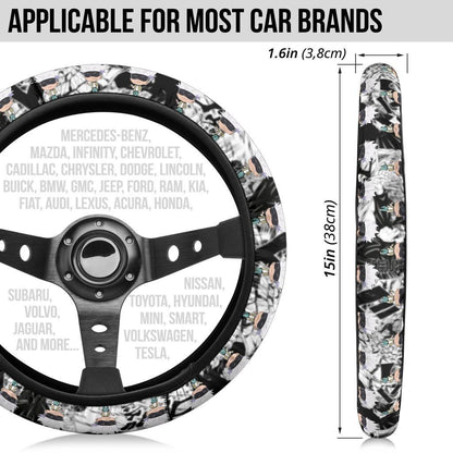 Gojo jujutsu kaisen anime Steering Wheel Cover