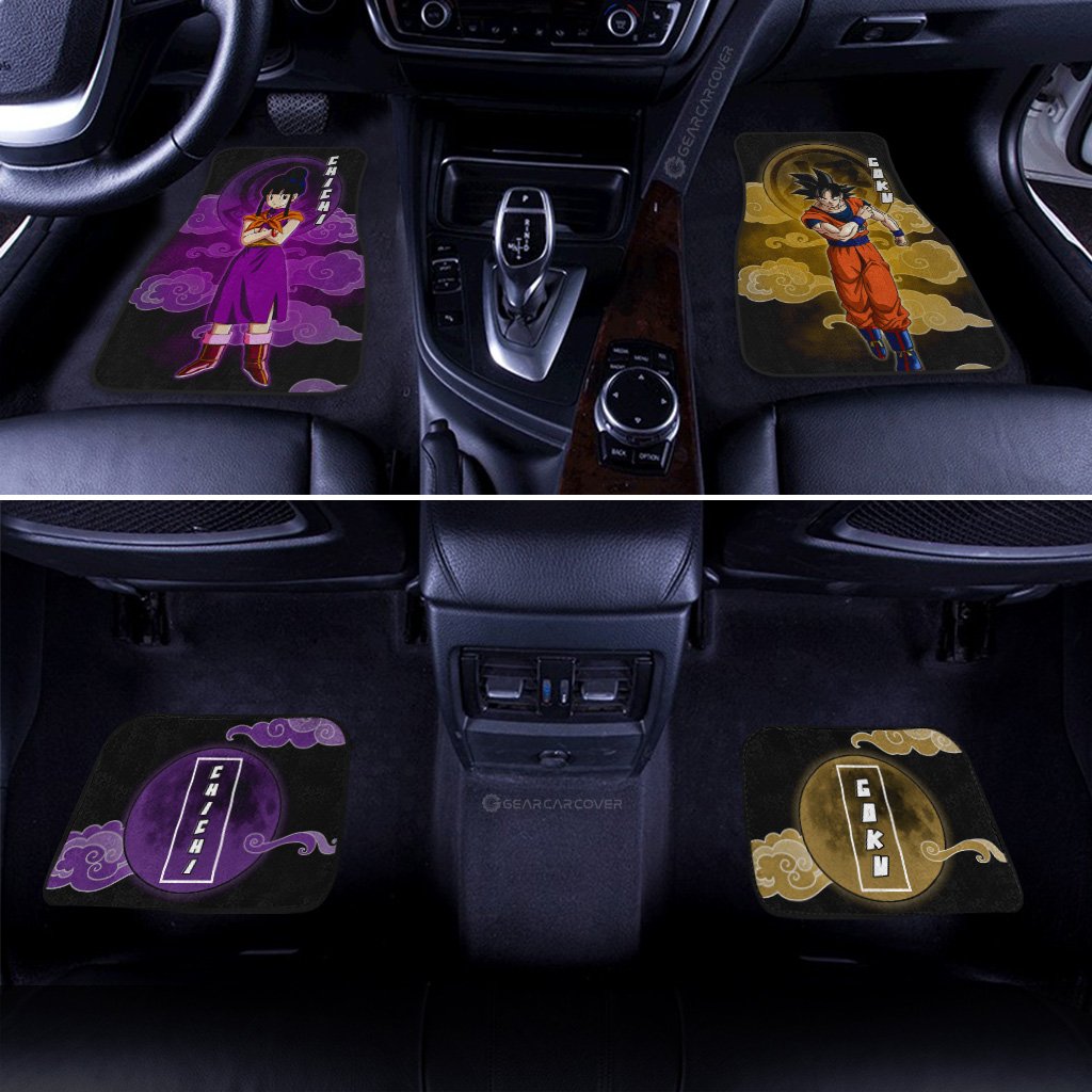 Goku And Chichi Car Floor Mats Custom Dragon Ball Anime Car Accessories Perfect Gift For Fan