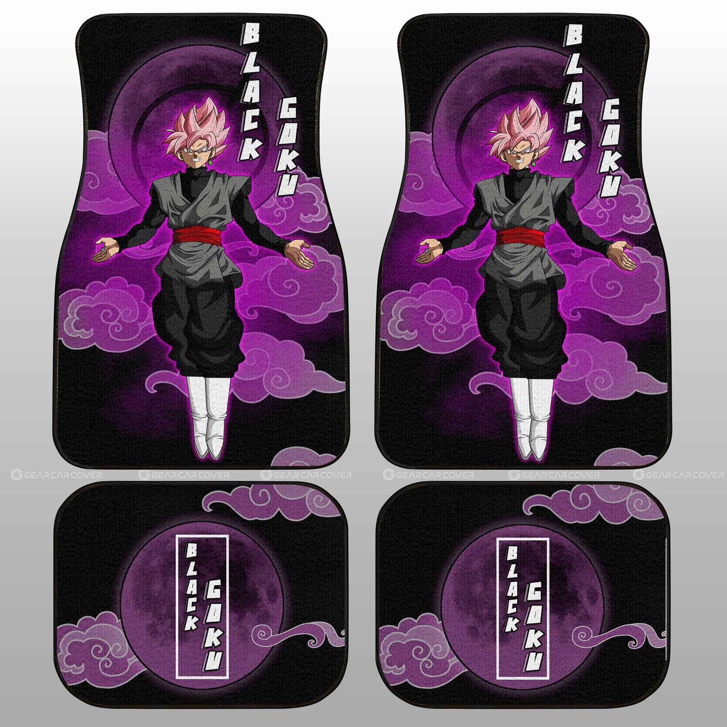 Goku Black Rose Car Floor Mats Custom Anime Dragon Ball Car Accessories