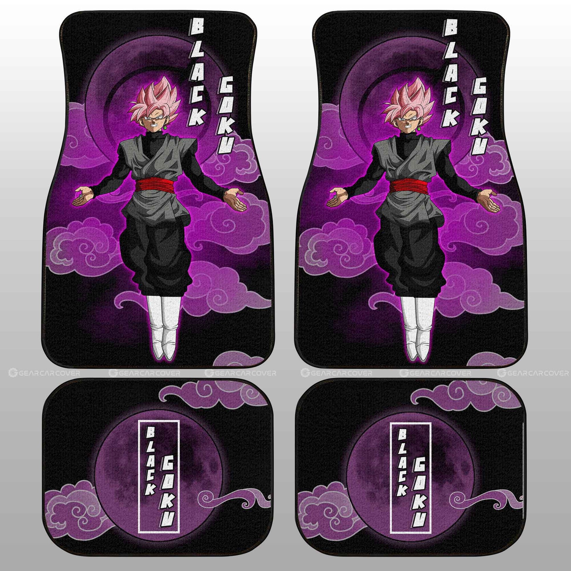 Goku Black Rose Car Floor Mats Custom Anime Dragon Ball Car Accessories