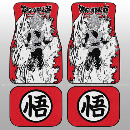 Goku Black Rose Car Floor Mats Custom Dragon Ball Anime Car Accessories Manga Style For Fans