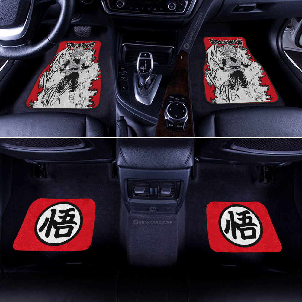Goku Black Rose Car Floor Mats Custom Dragon Ball Anime Car Accessories Manga Style For Fans