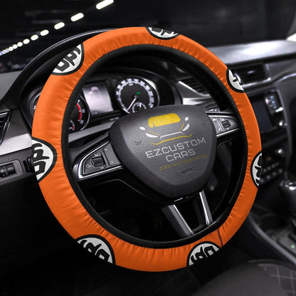Goku Kanji Anime Steering Wheel Cover Custom Dragon Ball Anime Car Accessories