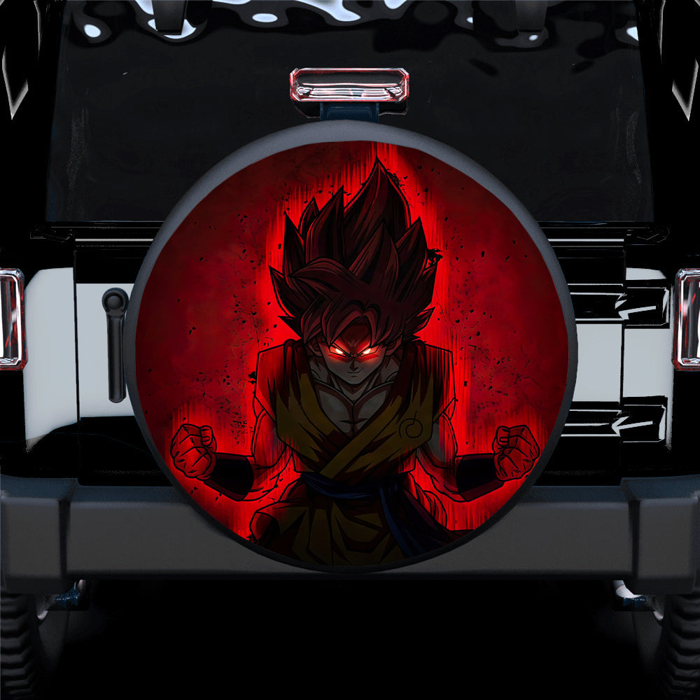 Goku Red Super Saiyan Jeep Car Spare Tire Cover