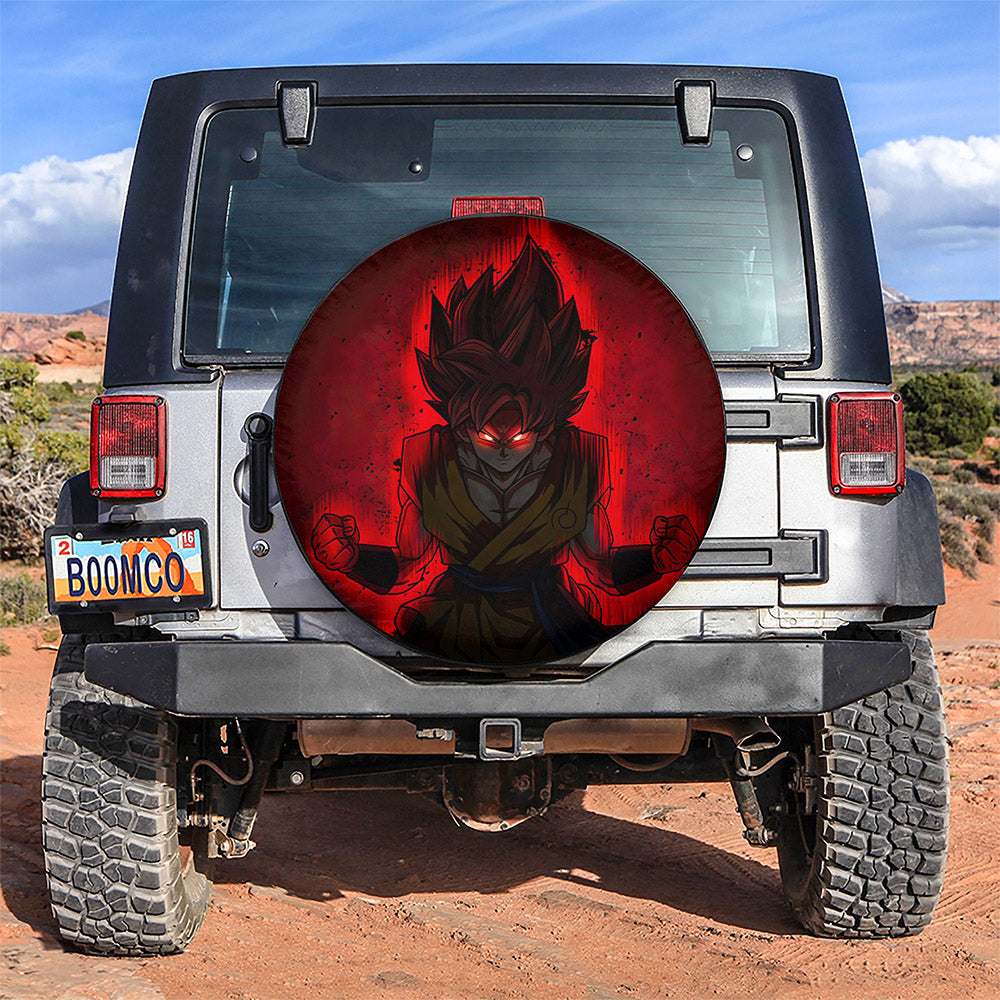 Goku Red Super Saiyan Jeep Car Spare Tire Cover