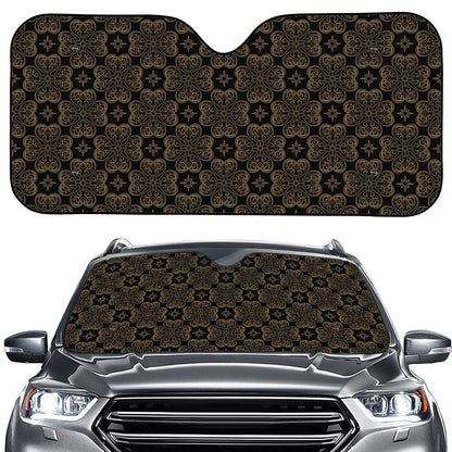 Gold Clover St. Patrick's Day Print Car Windshield Sun Shade
