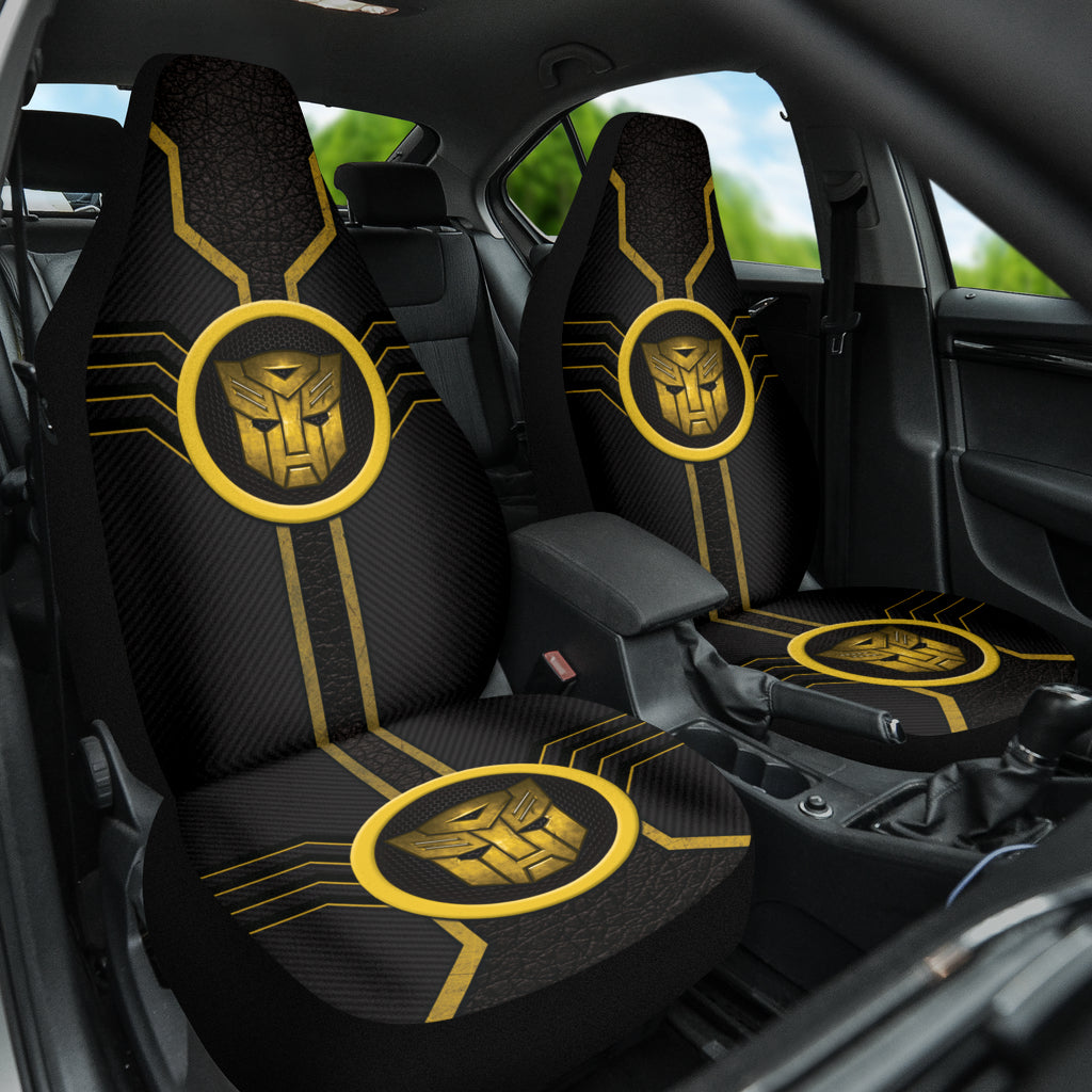 Gold and Black Transformers Autobots Logo Car Seat Covers Custom For Fans Style 2 213101