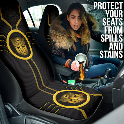 Gold and Black Transformers Autobots Logo Car Seat Covers Custom For Fans Style 2 213101