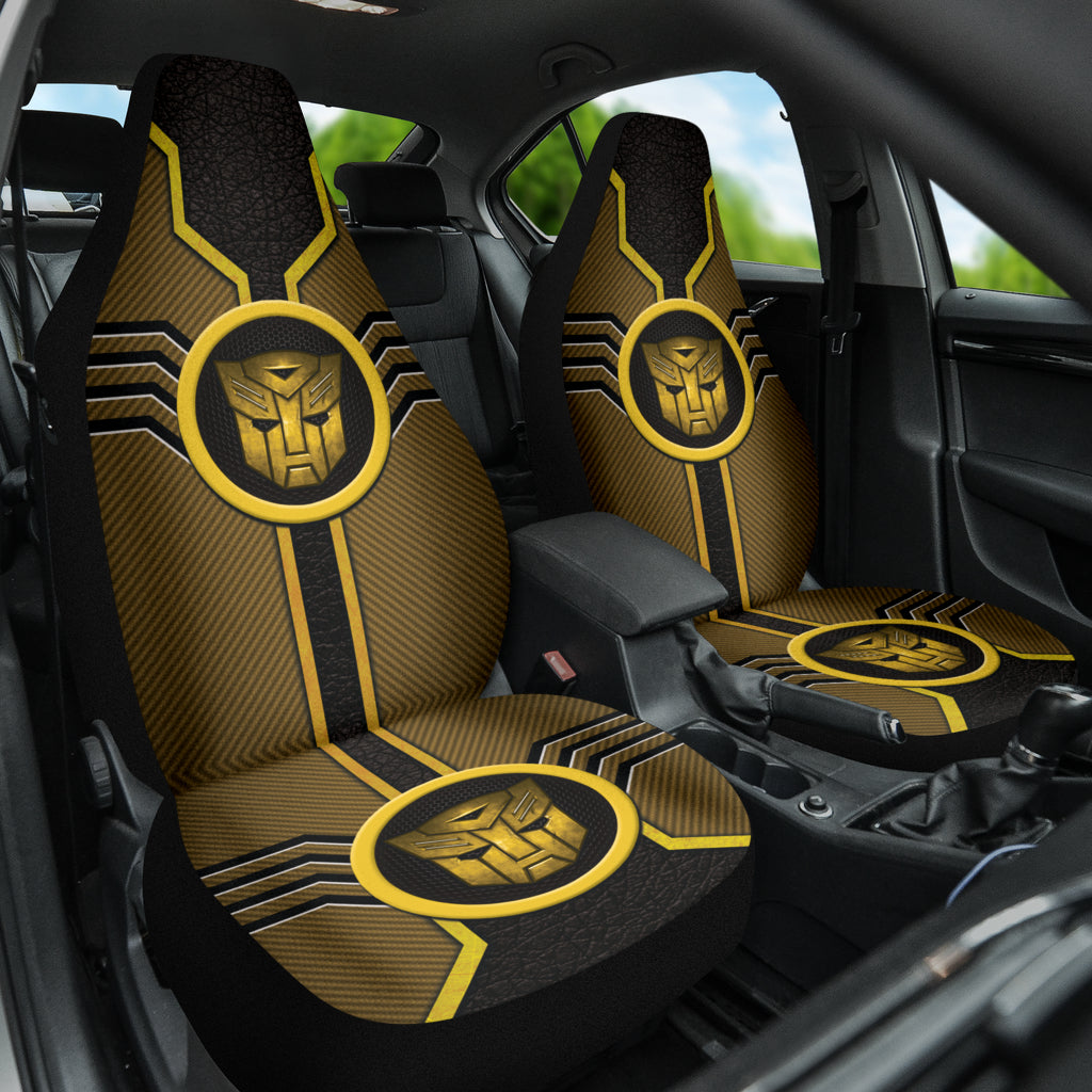 Gold and Black Transformers Autobots Logo Car Seat Covers Custom For Fans Style 1 213101