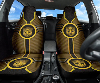 Gold and Black Transformers Autobots Logo Car Seat Covers Custom For Fans Style 1 213101