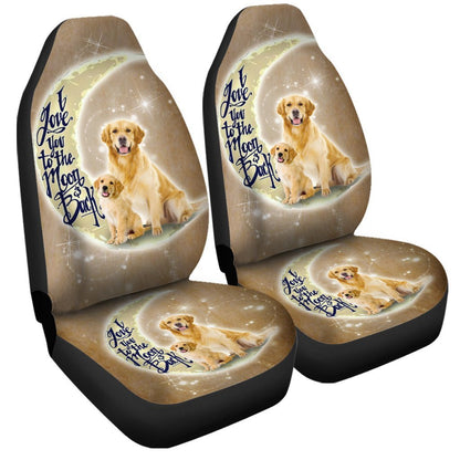 Golden Retriever Car Seat Covers Custom I Love You To The Moon And Back Car Accessories