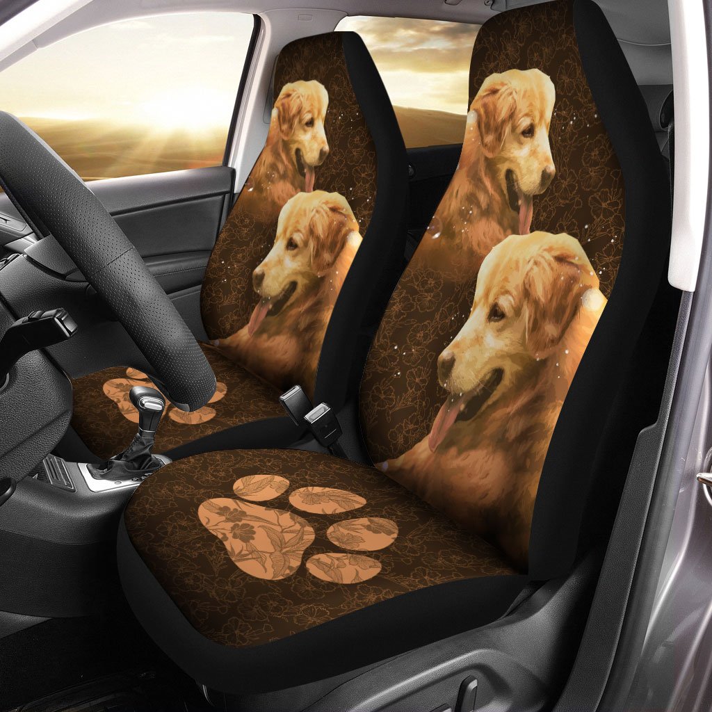 Golden Retriever Car Seat Covers Custom Puppies Dog Car Accessories