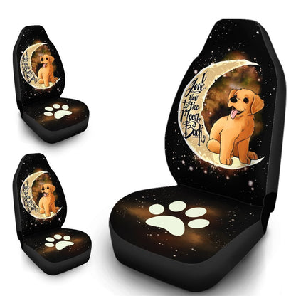 Golden Retriever Car Seat Covers I Love You To The Moon and Back Cute Car Accessories