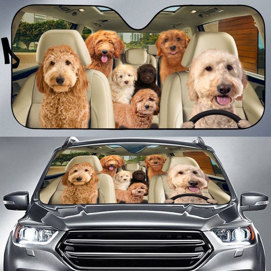 Goldendoodle All Over Printed 3D Sun Shade