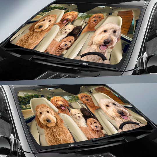 Goldendoodle All Over Printed 3D Sun Shade
