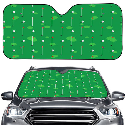 Golf Course Pattern Print Car Windshield Sun Shade
