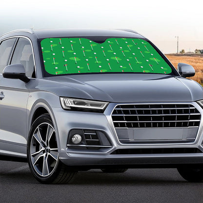 Golf Course Pattern Print Car Windshield Sun Shade