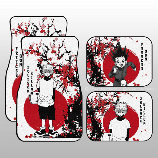 Gon And Killua Car Floor Mats Custom Japan Style Hunter x Hunter Car Accessories