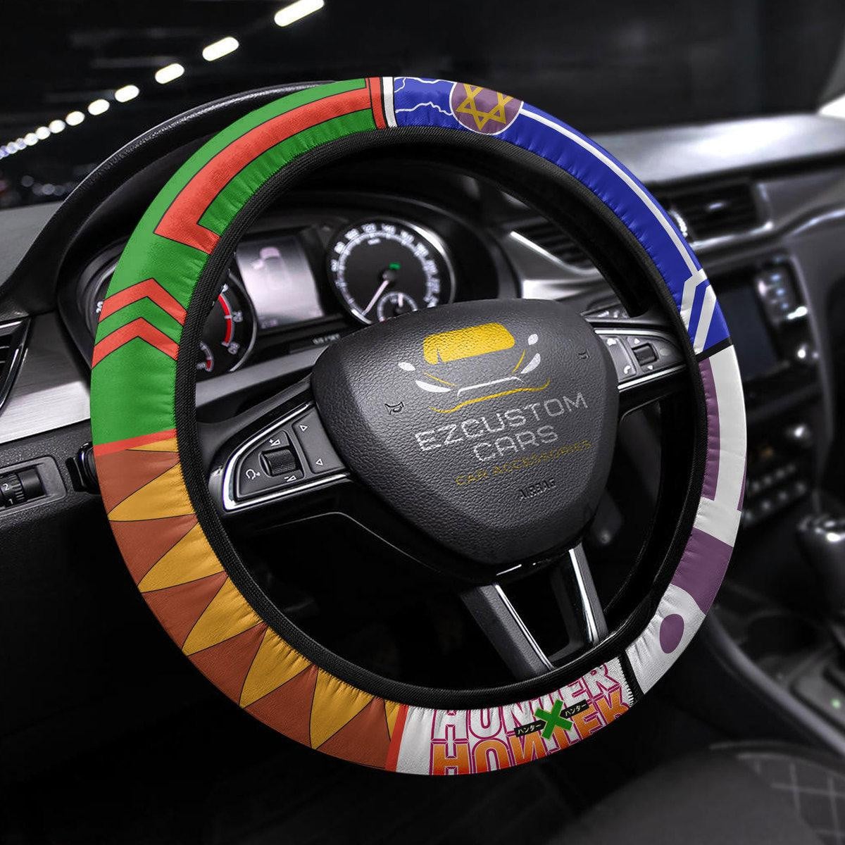 Gon Freecss x Killua Zoldyck Anime Steering Wheel Cover Custom Anime Hunter x Hunter Car Accessories