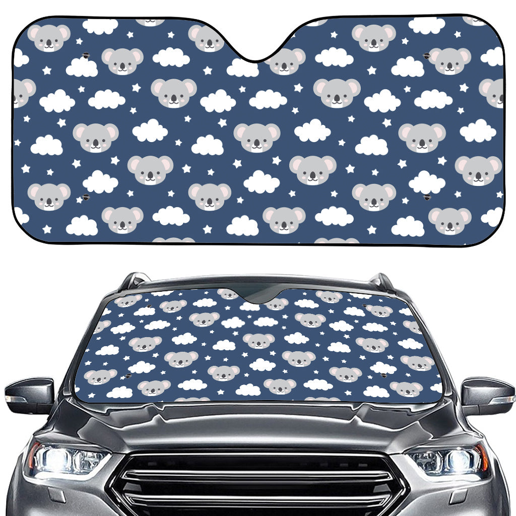Good Night Koala Pattern Print Car Windshield Sun Shade