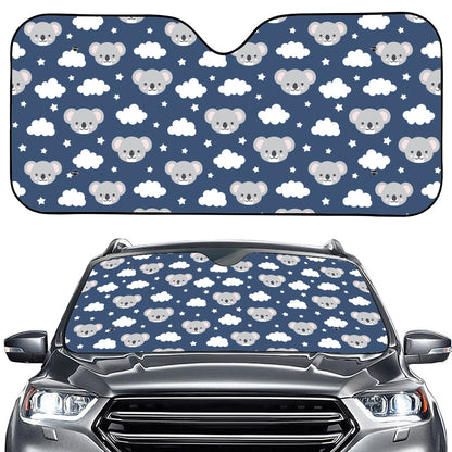 Good Night Koala Pattern Print Car Windshield Sun Shade
