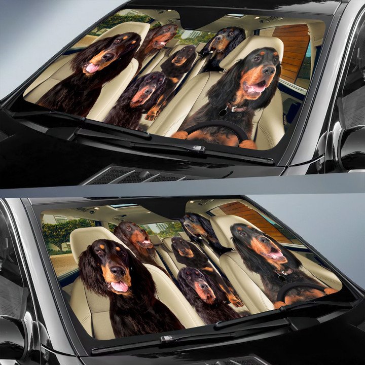 Gordon Setter Car All Over Printed 3D Sun Shade