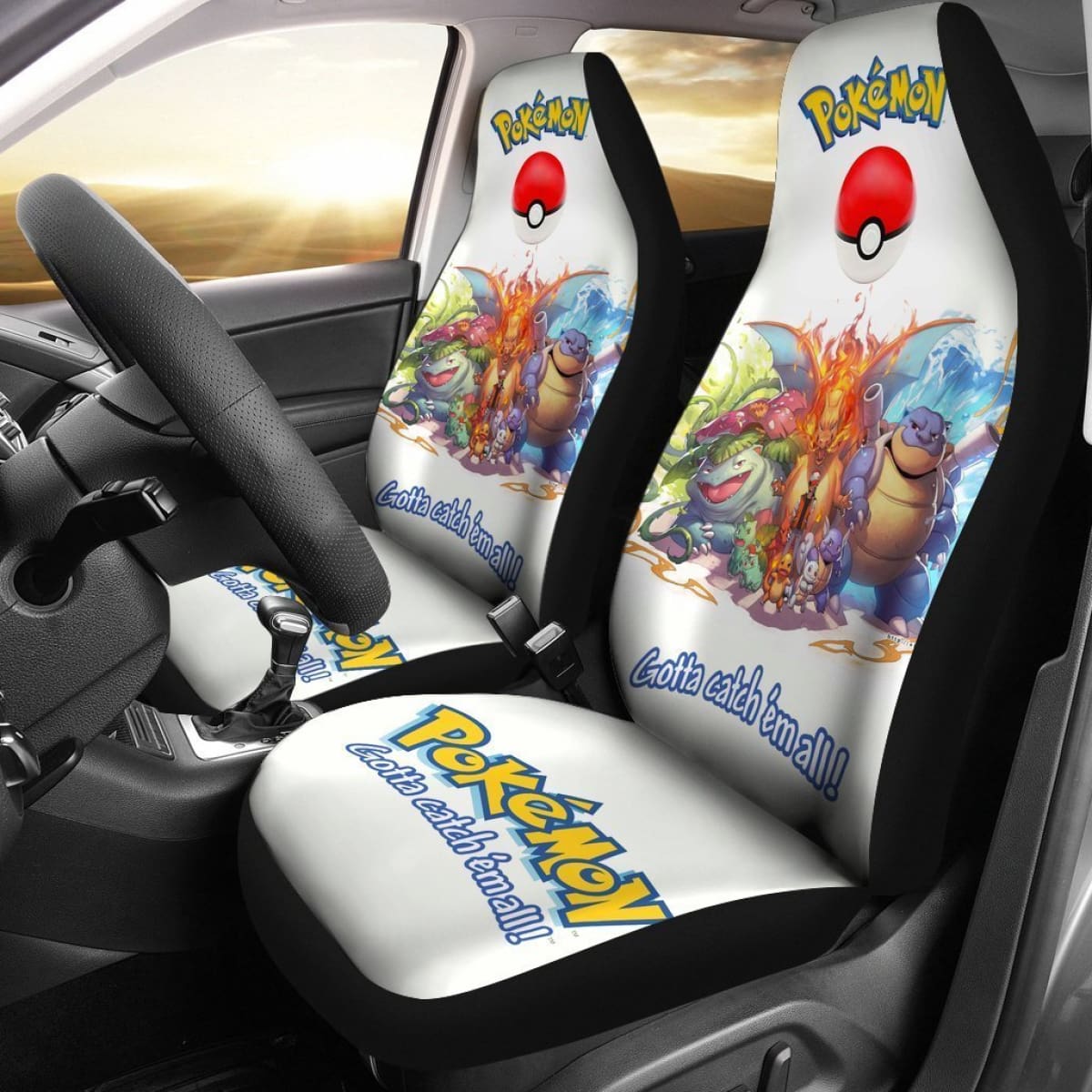 Gotta Catch Em All Pokemon Car Seat Covers Lt03 Universal Fit 225721