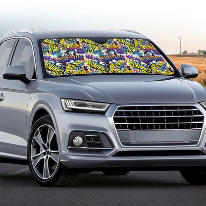 Graffiti Text Pattern Print Car Windshield Sun Shade